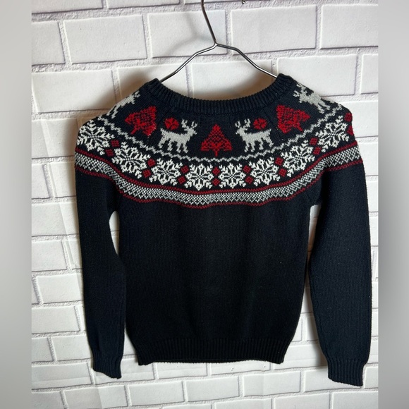 CHARTER CLUB Blue holidays Sweater with Red and White Reindeer Pattern/size S - Picture 10 of 10